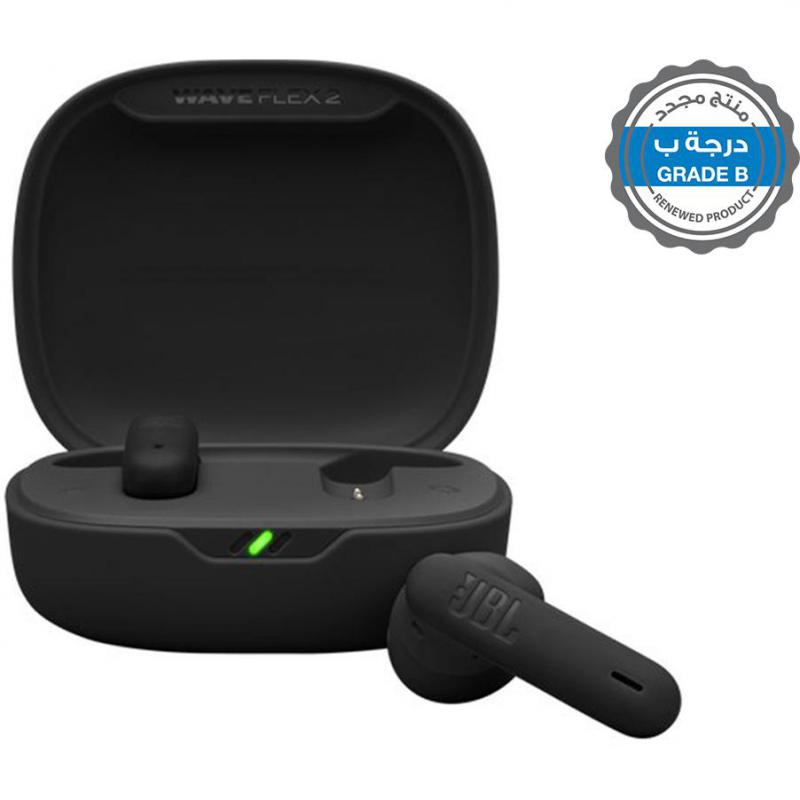 Compare Renewed Grade B JBL Wave Flex 2 Earbuds, Bluetooth, USBC Charging, Builtin Microphone, Black at KSA Price