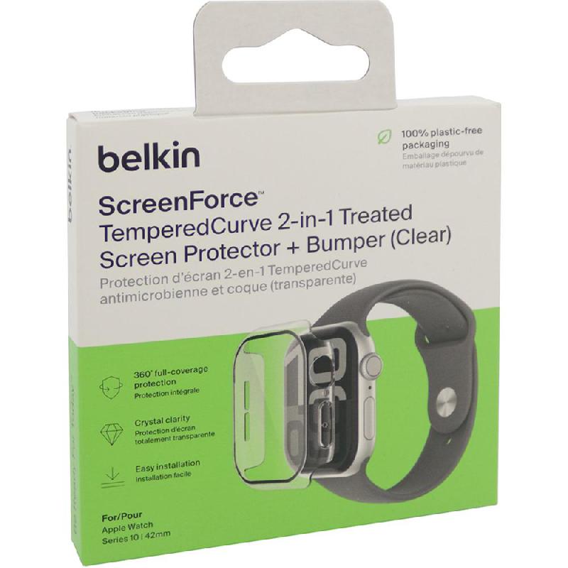 Compare Belkin ScreenForce Smartwatch Fit Case, for Apple Watch Series 11 42Watch Series 10 42, Clear at KSA Price