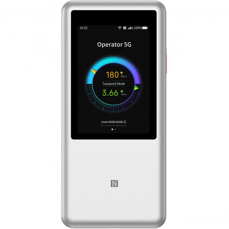 Compare ZTE U60 Pro 5G Portable Router, up to 3600 Mbps, up to 64 Devices, Dual Band 2.4 GHz5 GHz, WiFi 7 802.11be, White at KSA Price