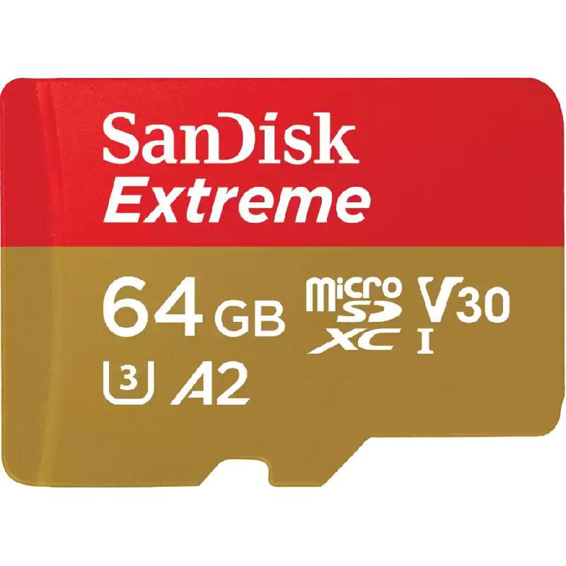 Compare SanDisk Extreme MicroSDXC, 64 GB, Class 10: Max 170 Mbps Speed Performance at KSA Price