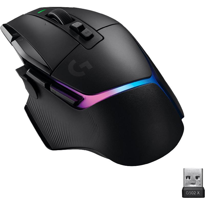 Logitech G502 X Plus Gaming Mouse, Wireless, Optical,…