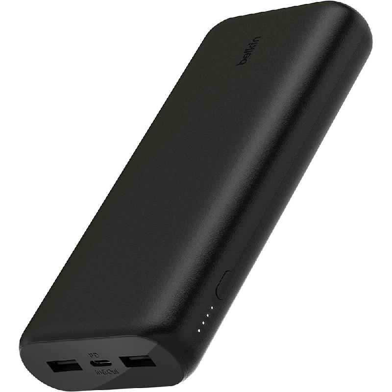Compare Belkin BoostCharge Power Bank 20K, PD Fast Charging, 20000 mAh, 3 USB 1X USBC2X USB, Black at KSA Price
