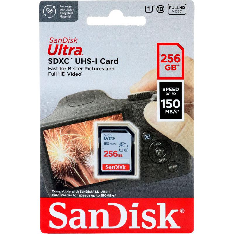 SanDisk Ultra UHS I SDXC Card, 256 GB,…