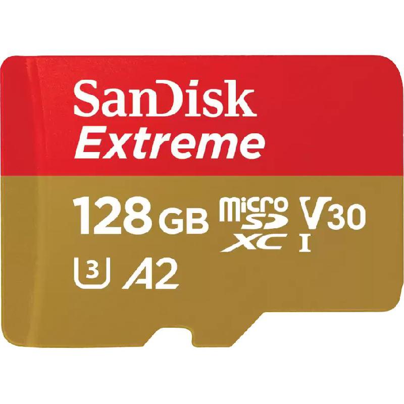 Compare SanDisk Extreme MicroSDXC, 128 GB, Class 10: Max 190 Mbps Speed Performance at KSA Price