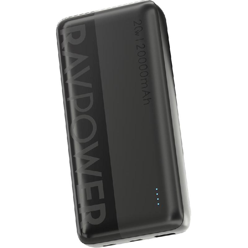 Compare RAVPower PD Pioneer 20W 20000 mAh Power Bank with LED Display, PD Fast Charging, 20000 mAh, 3 USB 1X USB2X USBC, Black at KSA Price
