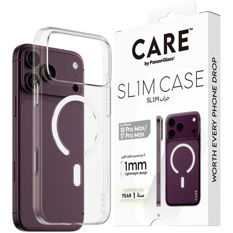 Compare PanzerGlass CARE SL1M Back Cover Mobile Case with MagSafe, for iPhone 18 Pro MaxiPhone 17 Pro Max, Transparent at KSA Price