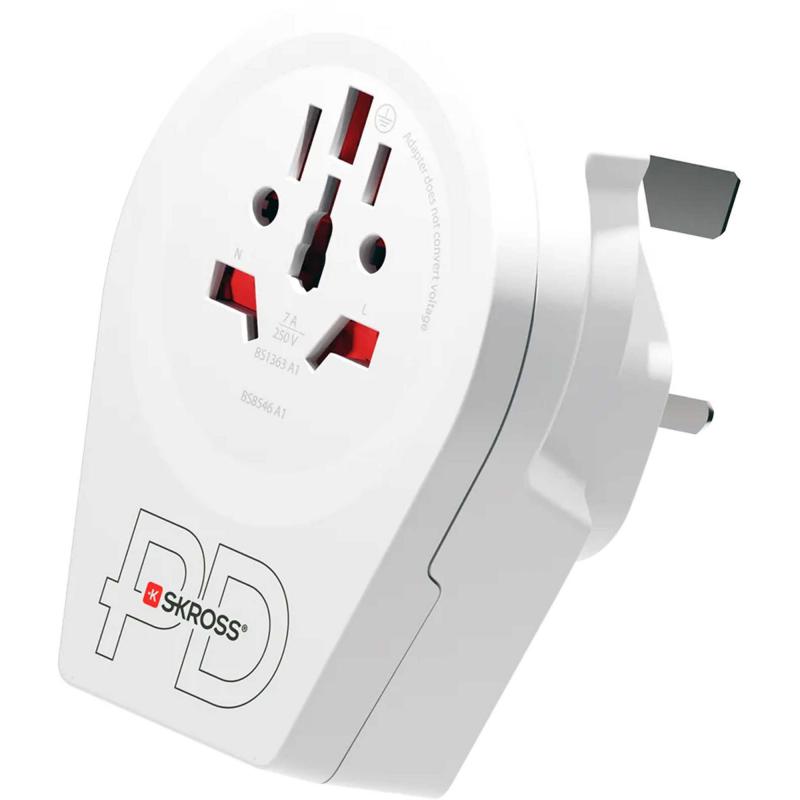 Compare Skross 1.500293E 20W PD, 1 USBA, 1 USBC, Fast Charging, World To UK Universal Power Adapter at KSA Price