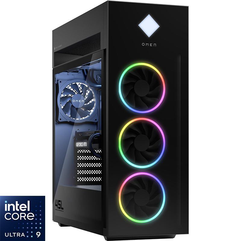 Compare HP OMEN 45L GT223001nx Gaming CPU, AI, Intel Core Ultra 9 285K, 64 GB RAM, NVIDIA GeForce RTX 5070 Ti 16 GB, 2 TB SSD at KSA Price