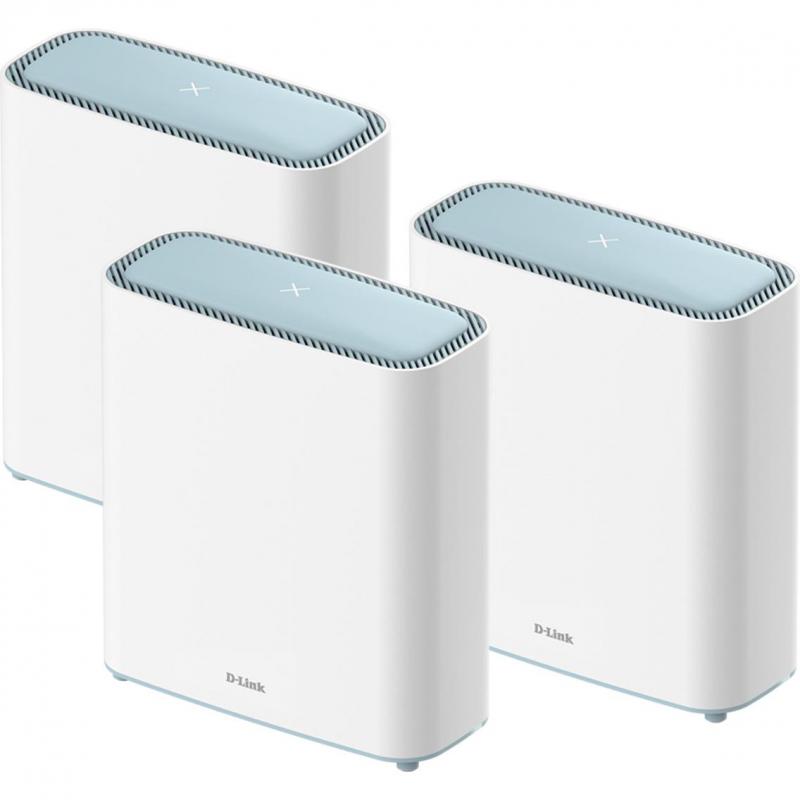 Compare DLink M32 3Pack Whole Home Mesh WiFi, up to 3200 Mbps, Dual Band 2.4 GHz5 GHz, WiFi 6 802.11ax, 2 Port LANSingle Port LANWAN, 3X Gigabit Ports, White at KSA Price
