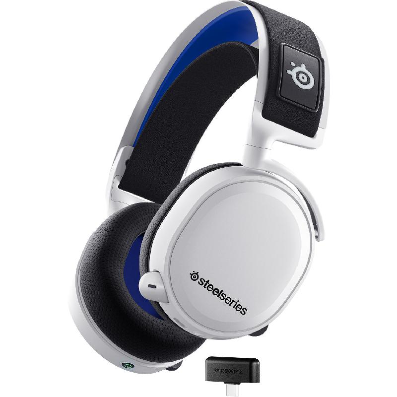 Compare SteelSeries Arctis 7P+ Gaming Headset, Noise Cancelling Microphone, Wireless, USB, RetractableBidirectional Microphone, White at KSA Price