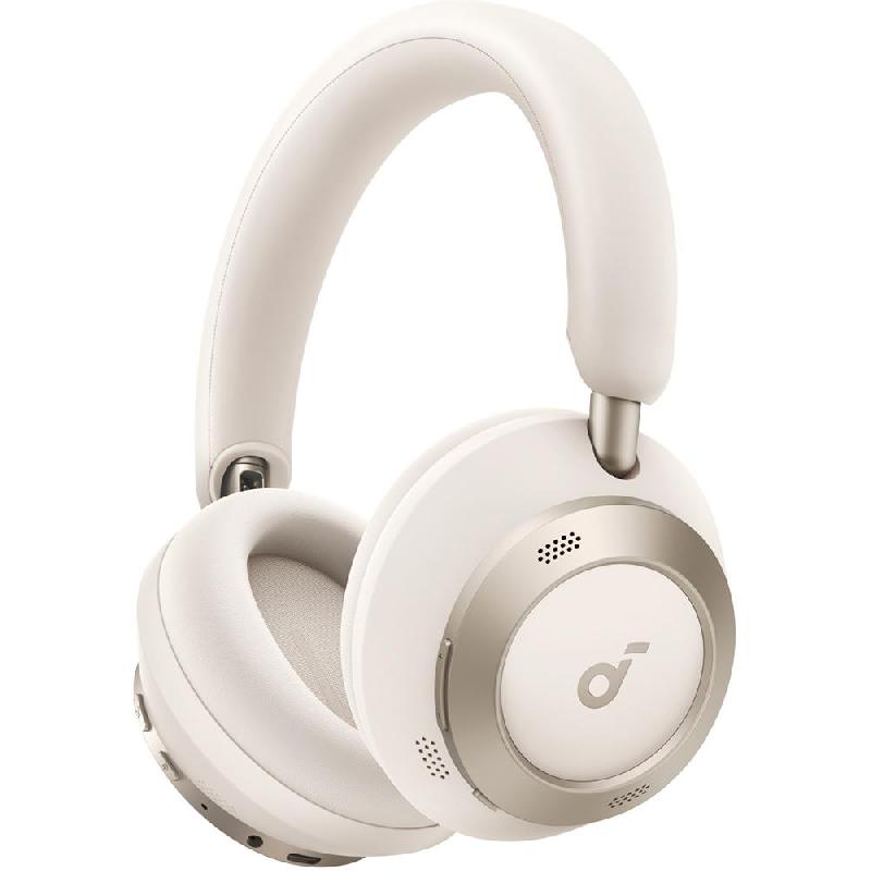 Compare Anker Soundcore Space One Pro OnEar Headphones, Adaptive Noise Cancelling, Bluetooth, USBC Charging, Builtin Microphone, Cream White at KSA Price