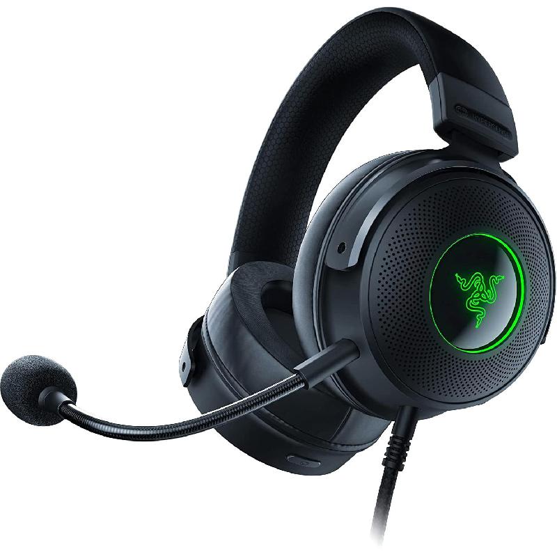 Compare Razer Kraken V3 HyperSense Gaming Headset, Passive Noise Isolation, Wired, USB, Detachable Microphone, Black at KSA Price