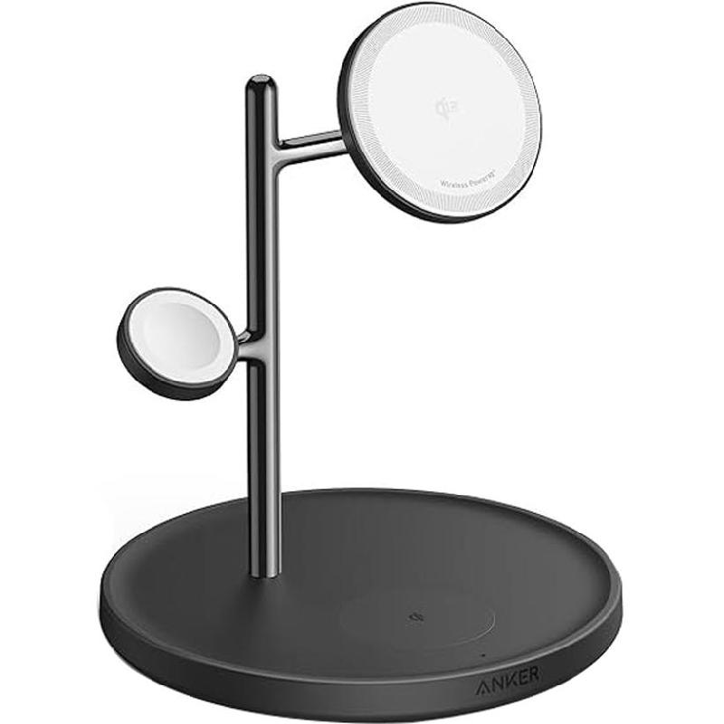 Compare Anker 3in1 Magnetic Wireless Charging Pad, Qi2, 15 Watts, Black at KSA Price