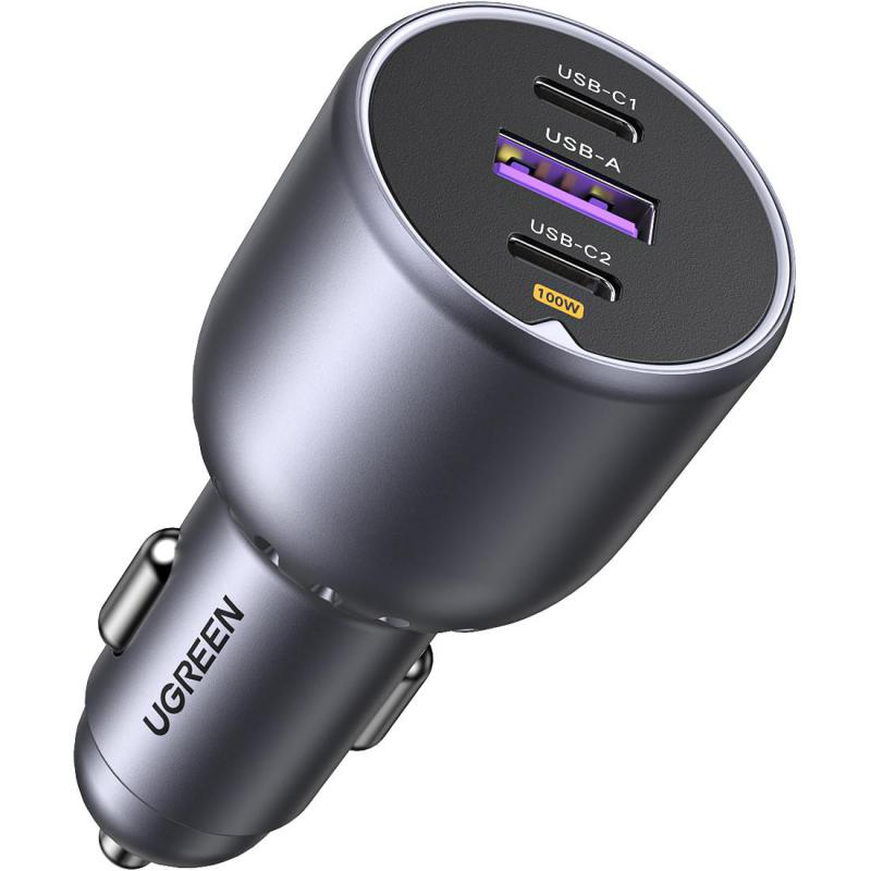 UGREEN EC705 130W Fast Car Charger with 3 Ports,…