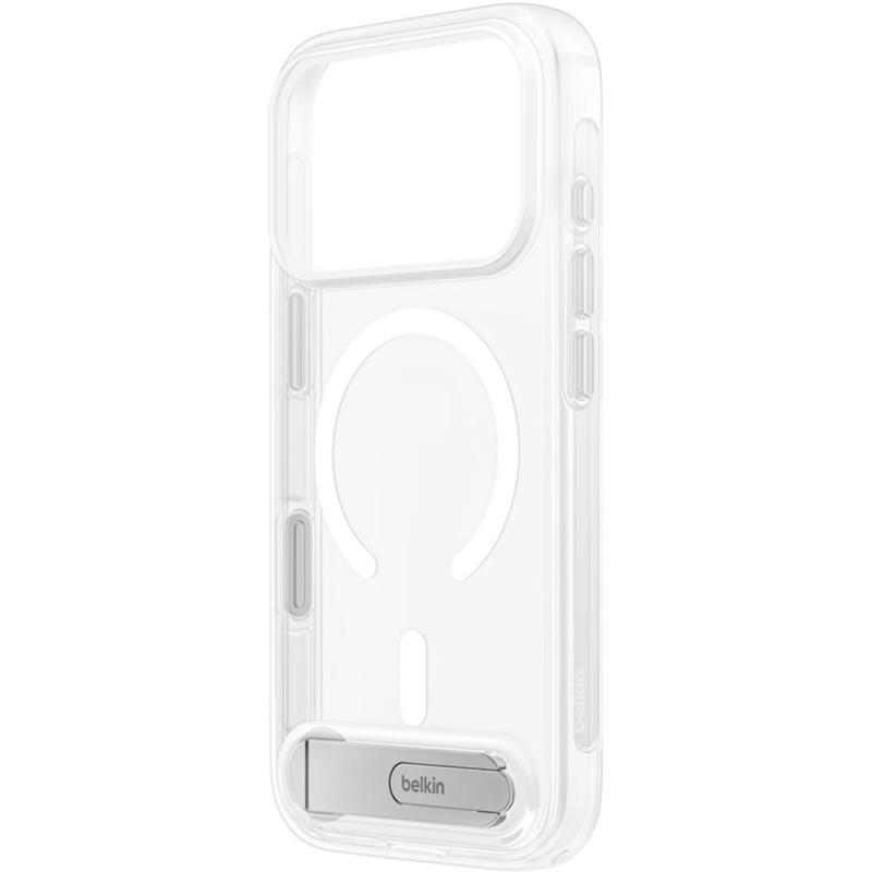 Compare Belkin Clear Series + Kickstand Back Cover Mobile Case with MagSafe, for iPhone 18 ProiPhone 17 Pro, Clear at KSA Price