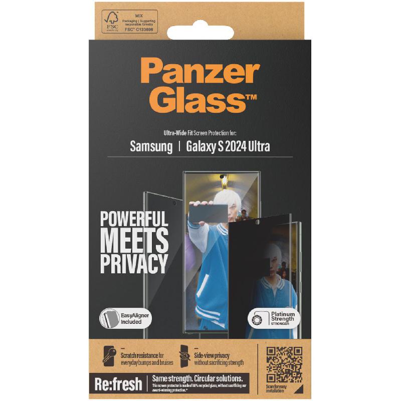 PanzerGlass Ultra-Wide Fit Smartphone Screen Protector,…