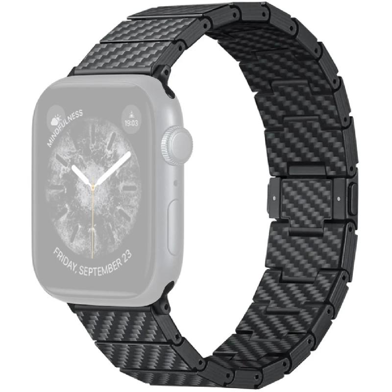 Compare Pitaka Carbon Fiber Watch Band Wrist Strap, for Watch Ultra 3Watch Ultra 2Watch Series 11 46Watch Series 10 46, Carbon Fiber, Black at KSA Price