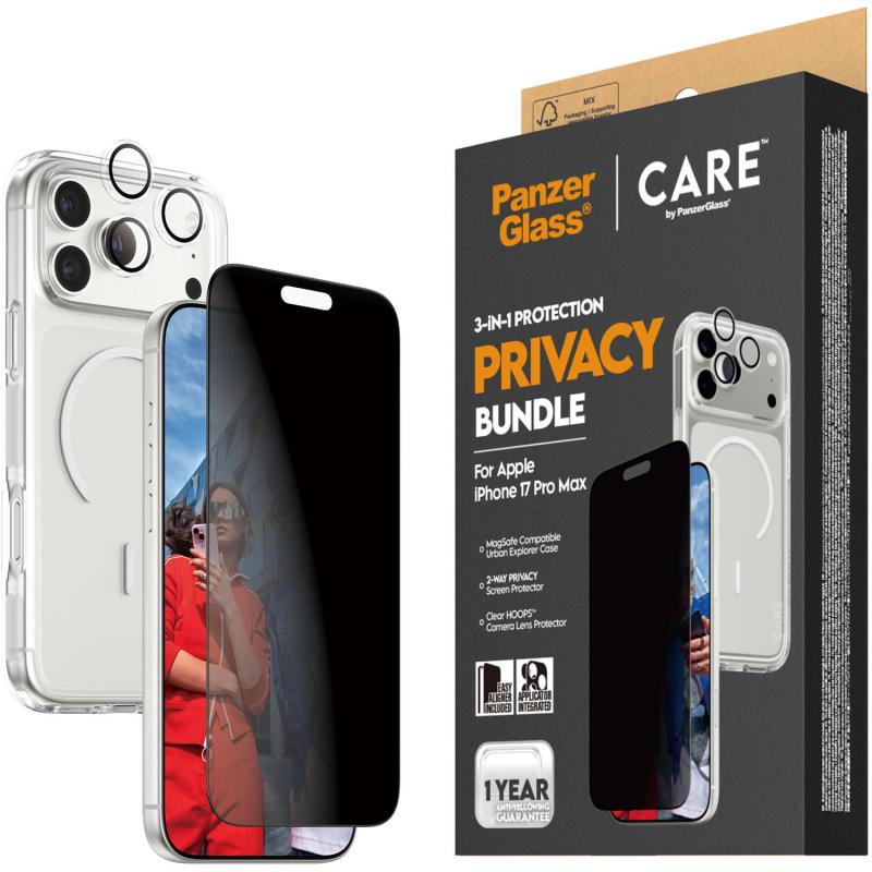 PanzerGlass 3-in-1 Pack Hard MagSafe Case + Privacy…