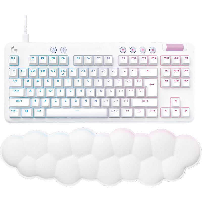 Compare Logitech G713 Double Shot PBT Keycaps Gaming Keyboard, Wired, for LaptopDesktop ComputerGaming Desktop ComputerCPU Windows OS, White at KSA Price