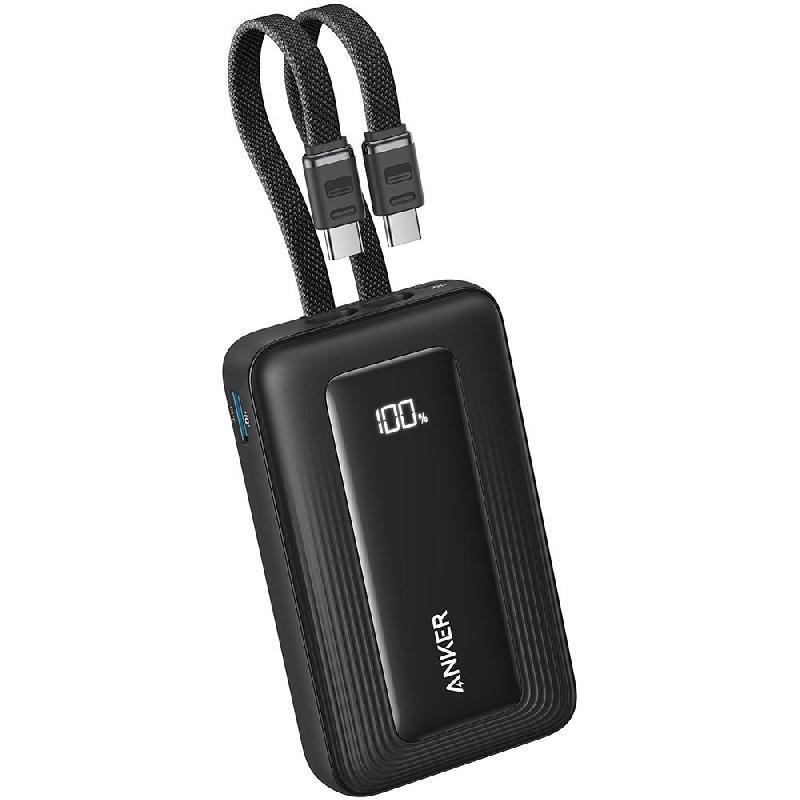 Compare Anker Zolo 35W Powerbank with Dual Builtin USBC Cables, PD Fast Charging, 10000 mAh, 4 USB, Black at KSA Price