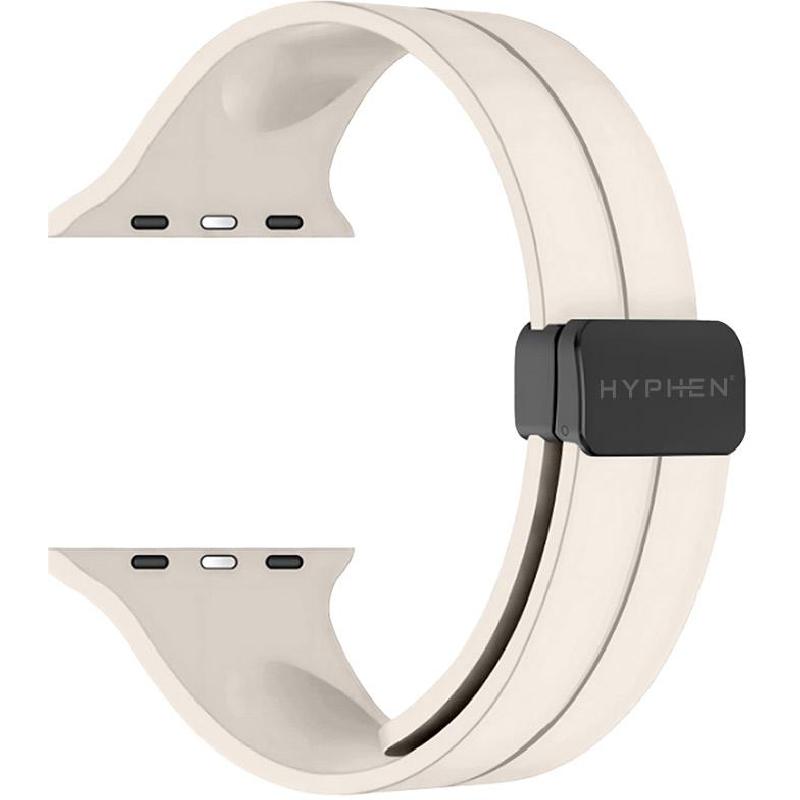 Compare HYPHEN Magnetic Clasp Silicone Wrist Strap, for Watch Ultra 3Watch Ultra 2Watch Series 11 46Watch Series 10 46, Skinfriendly Soft Silicone Material, Starlight at KSA Price