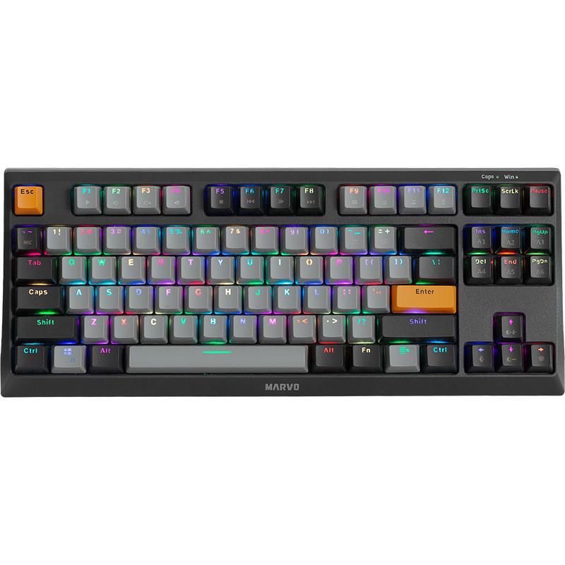Compare MARVO KG980B TKL Mechanical Gaming Keyboard, Wired, for LaptopDesktop ComputerGaming Desktop ComputerCPU Windows OS, Black at KSA Price