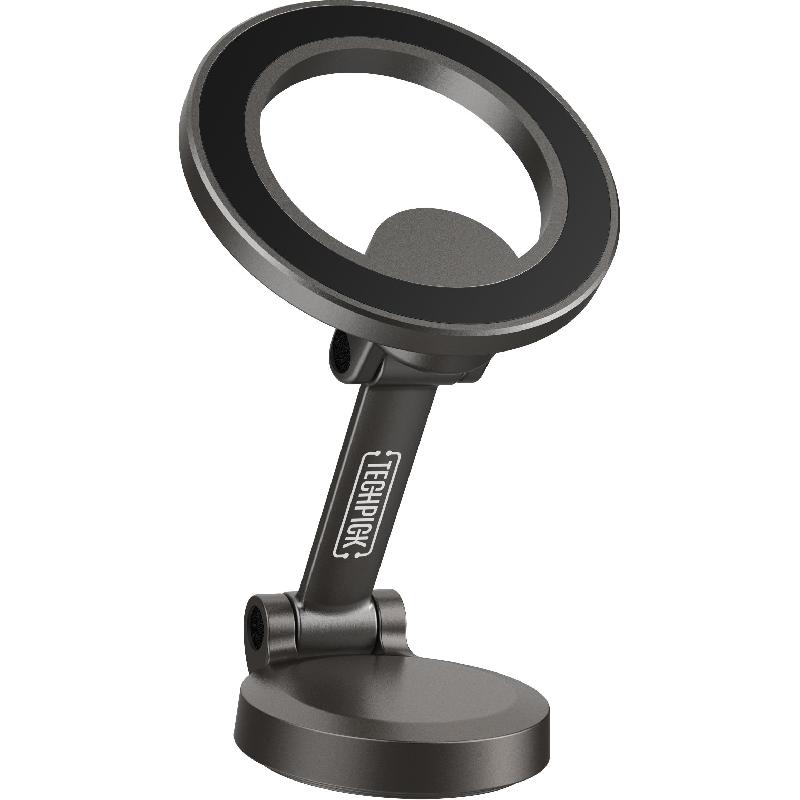 Compare Techpick Magnetic 360 Degrees Adjustable Car Mount Smartphone Car Accessory, Universal, for Most Devices, Space Grey at KSA Price