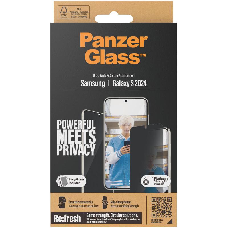 PanzerGlass Ultra-Wide Fit Smartphone Screen Protector,…