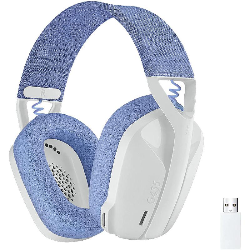 Compare Logitech G435 LIGHTSPEED Gaming Headset, Wireless, USB Charging, Builtin Microphone, OffWhiteLilac at KSA Price