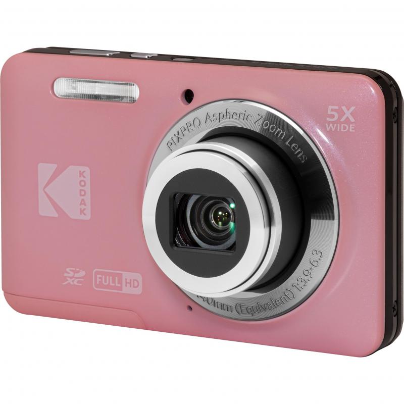 Compare Kodak FZ55 Point and Shoot Camera, 16.35 MP, 5X Optical Zoom, Pink at KSA Price