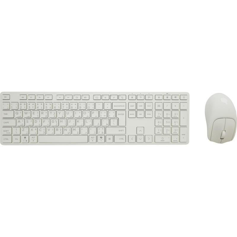 Compare HP 490C Desktop Keyboard and Mouse, BluetoothWireless 2.4 GHz, for iOSAndroidWindows OSmacOS, White at KSA Price