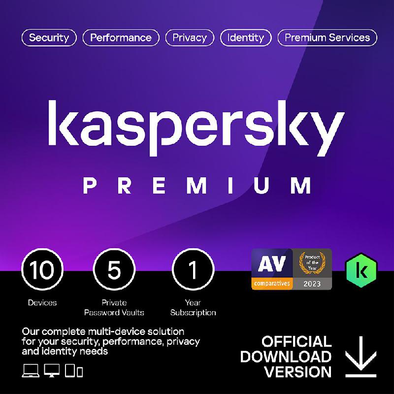 Compare Kaspersky PREMIUM, ArabicEnglish, 10 Devices 1 Year, Product Key Internet Download at KSA Price