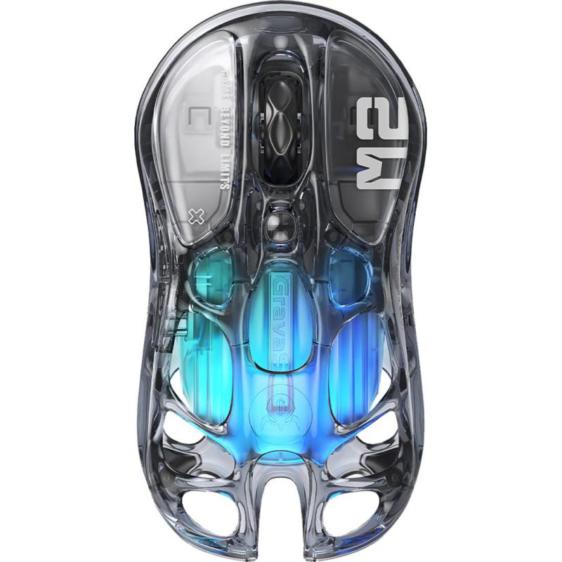 Compare Gravastar Mercury M2 Gaming Mouse, BluetoothWiredWireless 2.4 GHz RF, Optical, PixArt PAW 3395 26000 dpi, Transparent Black at KSA Price