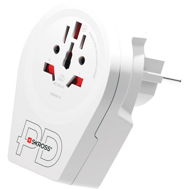 Compare Skross 1.500295E 20W PD, 1 USBA, 1 USBC, Fast Charging, World To Europe Universal Power Adapter at KSA Price