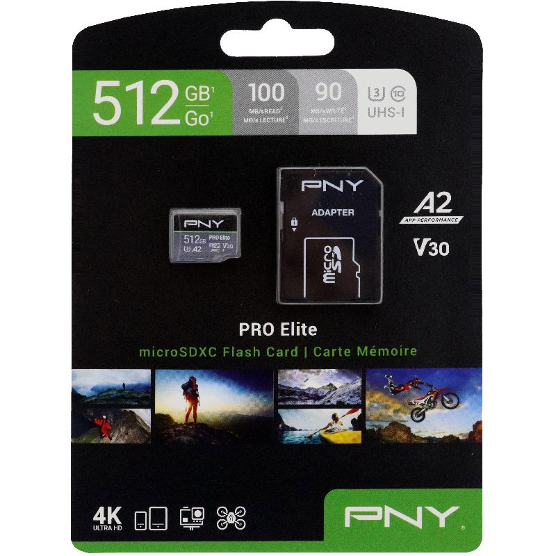 Compare PNY TECHNOLOGIES Pro Elite Micro SD, 512 GB, Class 10: Max 100 Mbps Speed Performance at KSA Price