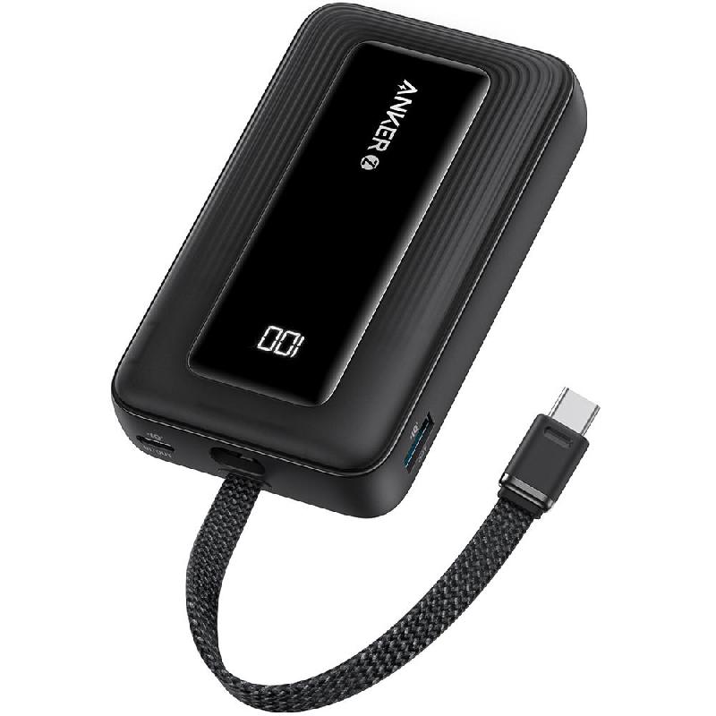 Anker Zolo Power Bank 10K, 30W, Built-In USB-C Cable,…