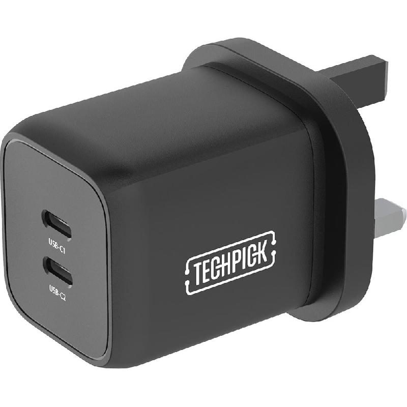Techpick Dual USB-C GaN Wall Charger with PPS…