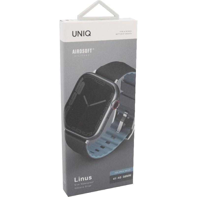 Compare Uniq Linus Wrist Strap, for Apple Watch Series 11 42Watch Series 10 42Watch Series 9 41Watch SE 40, Silicone, Black at KSA Price
