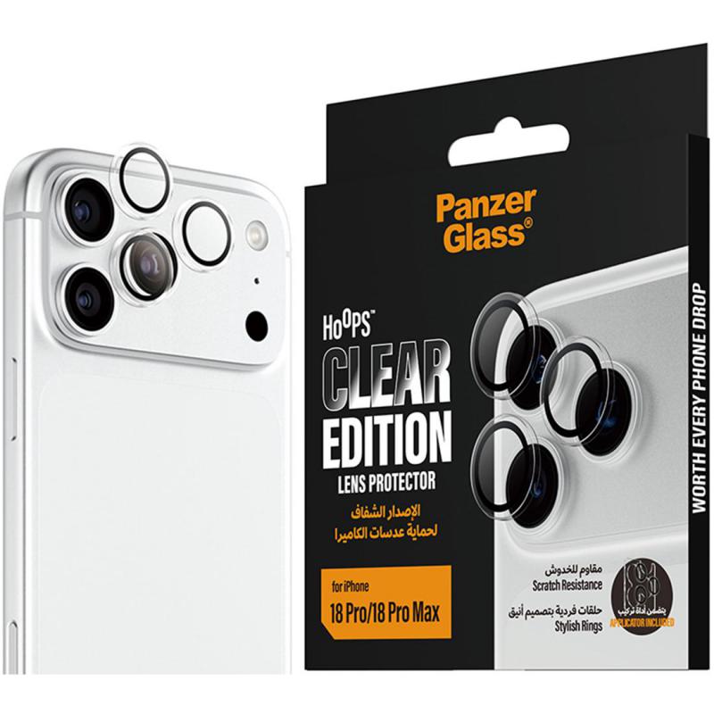 Compare PanzerGlass Hoops Camera Lens Protector Individual Ring Smartphone Camera Accessory, for iPhone 18 ProiPhone 18 Pro Max, Clear at KSA Price