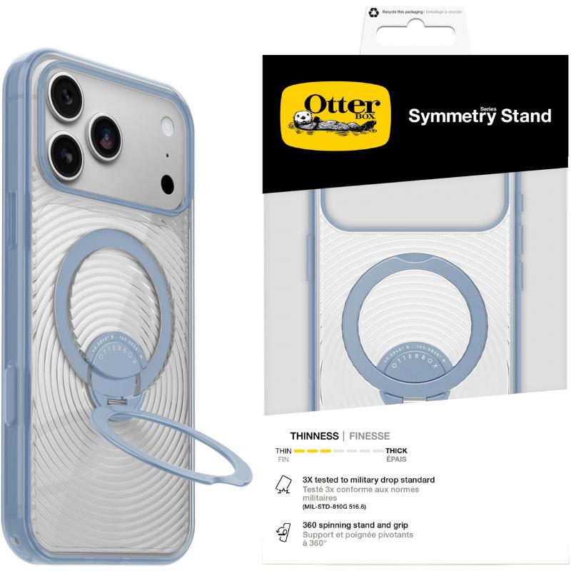Compare OtterBox Symmetry Series Stand Back Cover Mobile Case with MagSafe, for iPhone 18 Pro MaxiPhone 17 Pro Max, Aether Blue at KSA Price