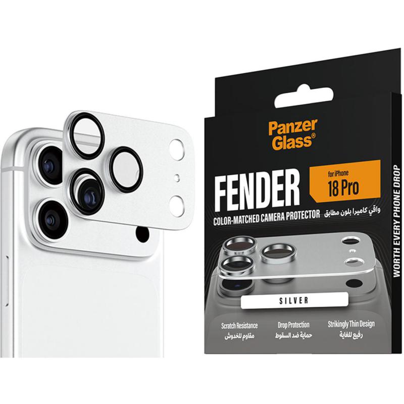Compare PanzerGlass Fender ColorMatched Camera Protector Full Frame Smartphone Camera Accessory, for iPhone 18 Pro, Silver at KSA Price