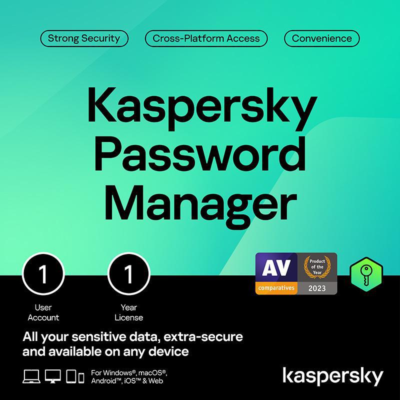 Kaspersky Password Manager, Arabic/English, 1 User…