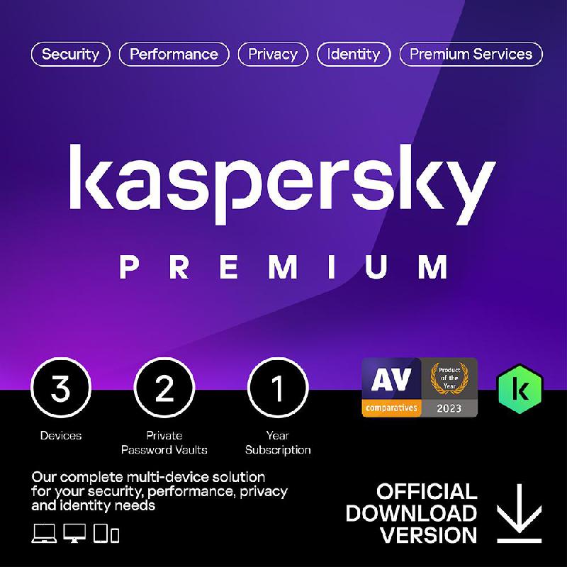 Compare Kaspersky PREMIUM, ArabicEnglish, 3 Devices 1 Year, Product Key Internet Download at KSA Price