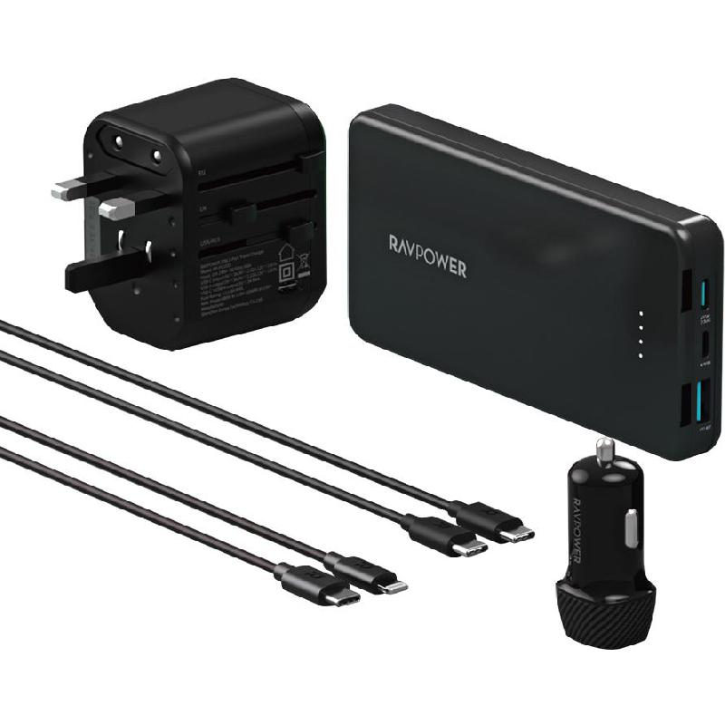 RAVPower 5-IN-1 Travel Combo Bundle with Wall Charger;USB-C…