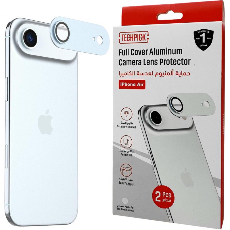 Compare Techpick Full Coverage Aluminum ColorMatched Camera Protector Full Frame Smartphone Camera Accessory, for iPhone Air, Gold at KSA Price