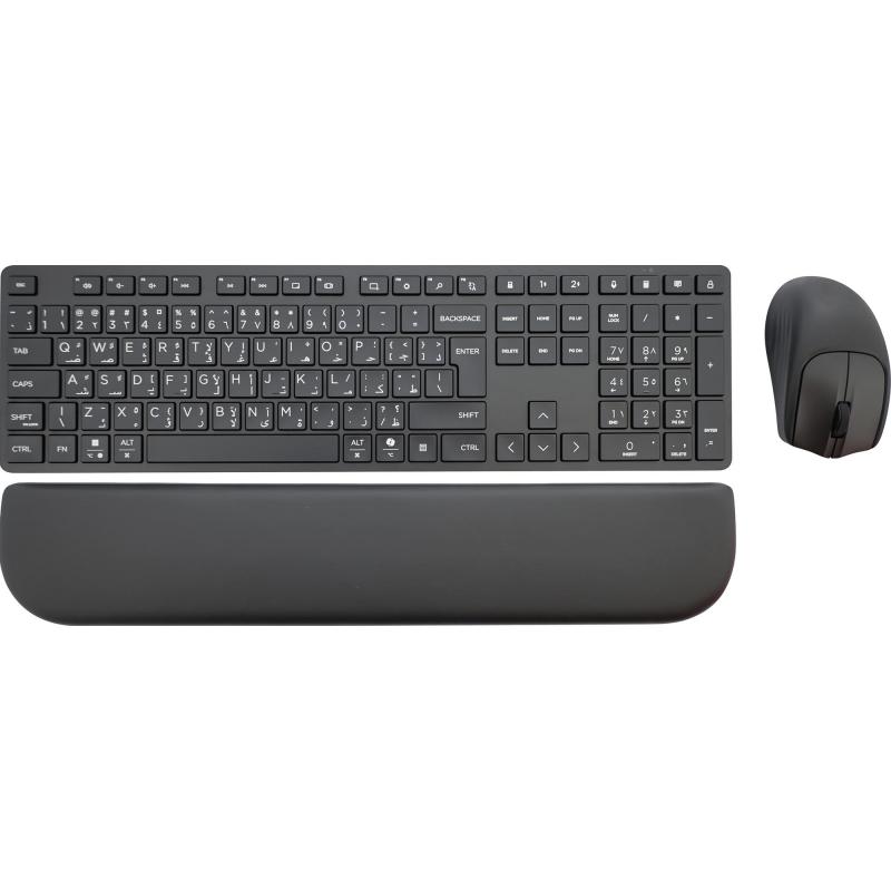 Compare HP 580C Desktop Keyboard and Mouse, BluetoothWireless 2.4 GHz, for iOSAndroidWindows OSmacOS, Black at KSA Price