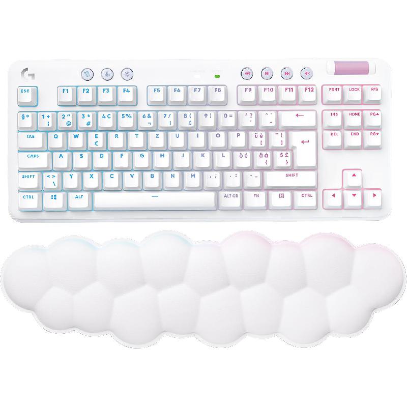 Compare Logitech G715 TKL Gaming Keyboard, BluetoothWireless 2.4 GHz RF, for LaptopDesktop ComputerGaming Desktop ComputerCPU Windows OS, White at KSA Price