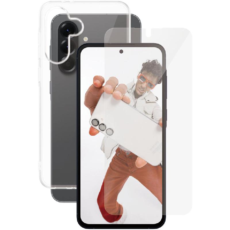 Compare PanzerGlass 2in1 Protection CARE XRay Soft Clear Case + SAFE Tempered Glass Ultra Wide Fit Smartphone Case Bundle, for Samsung Galaxy A56 5G, Clear at KSA Price