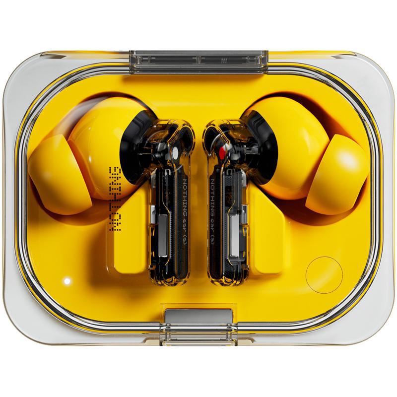 Compare Nothing Eara True Wireless, Dynamic Bass Boost Earbuds, Adaptive Noise Cancelling, Bluetooth, USB Charging, Builtin Microphone, Yellow at KSA Price