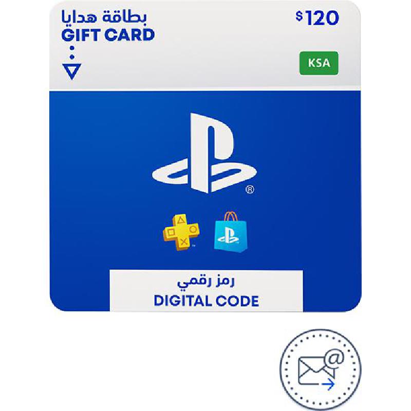 Compare Sony Gift Card 120 PlayStation Store Payment and Recharge Card Delivery by eMail, Digital Code KSA at KSA Price